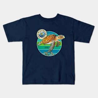 EDGE OF EXTINCTION Hawksbill Sea Turtle Kids T-Shirt